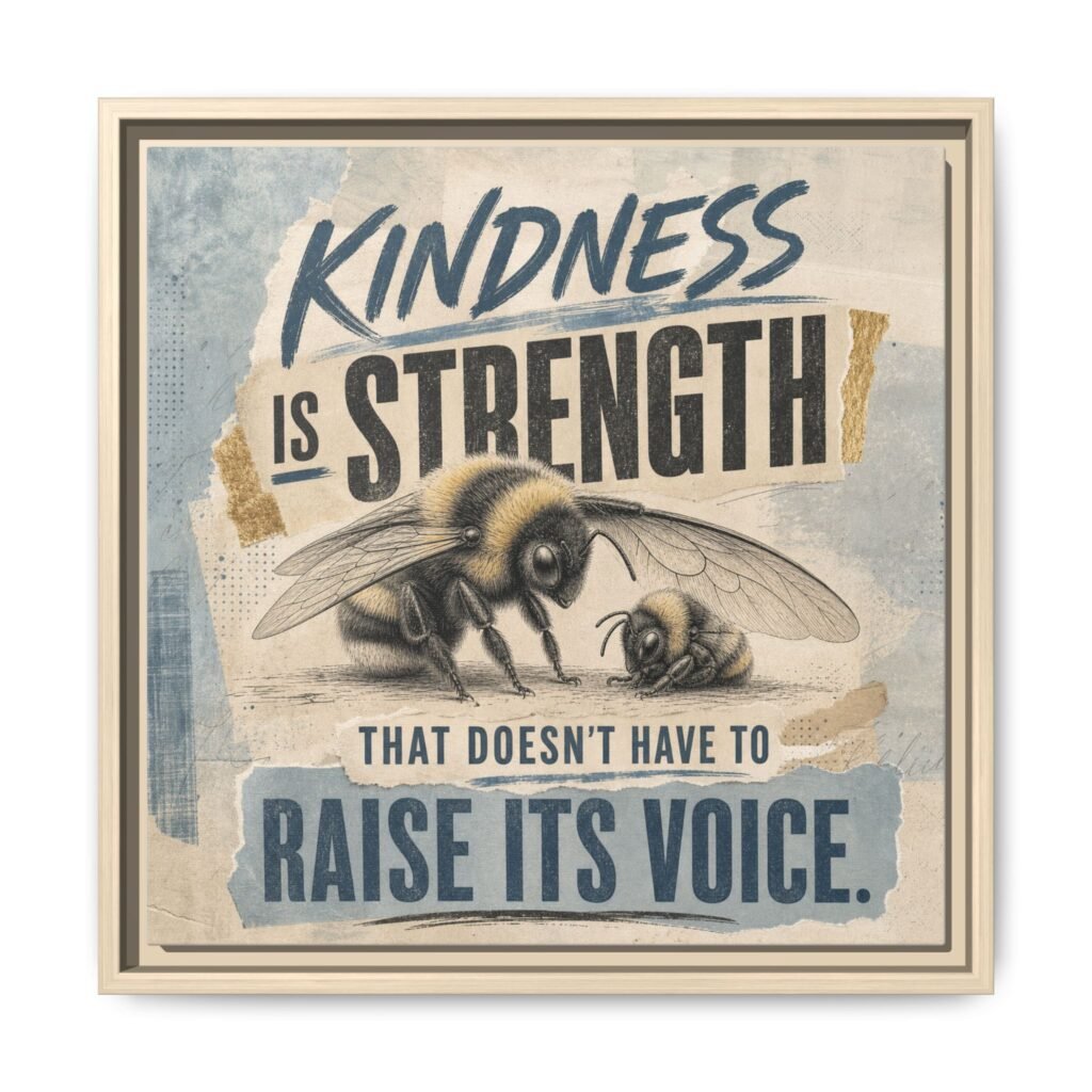 Words Within: Kindness – Framed Matte Canvas
