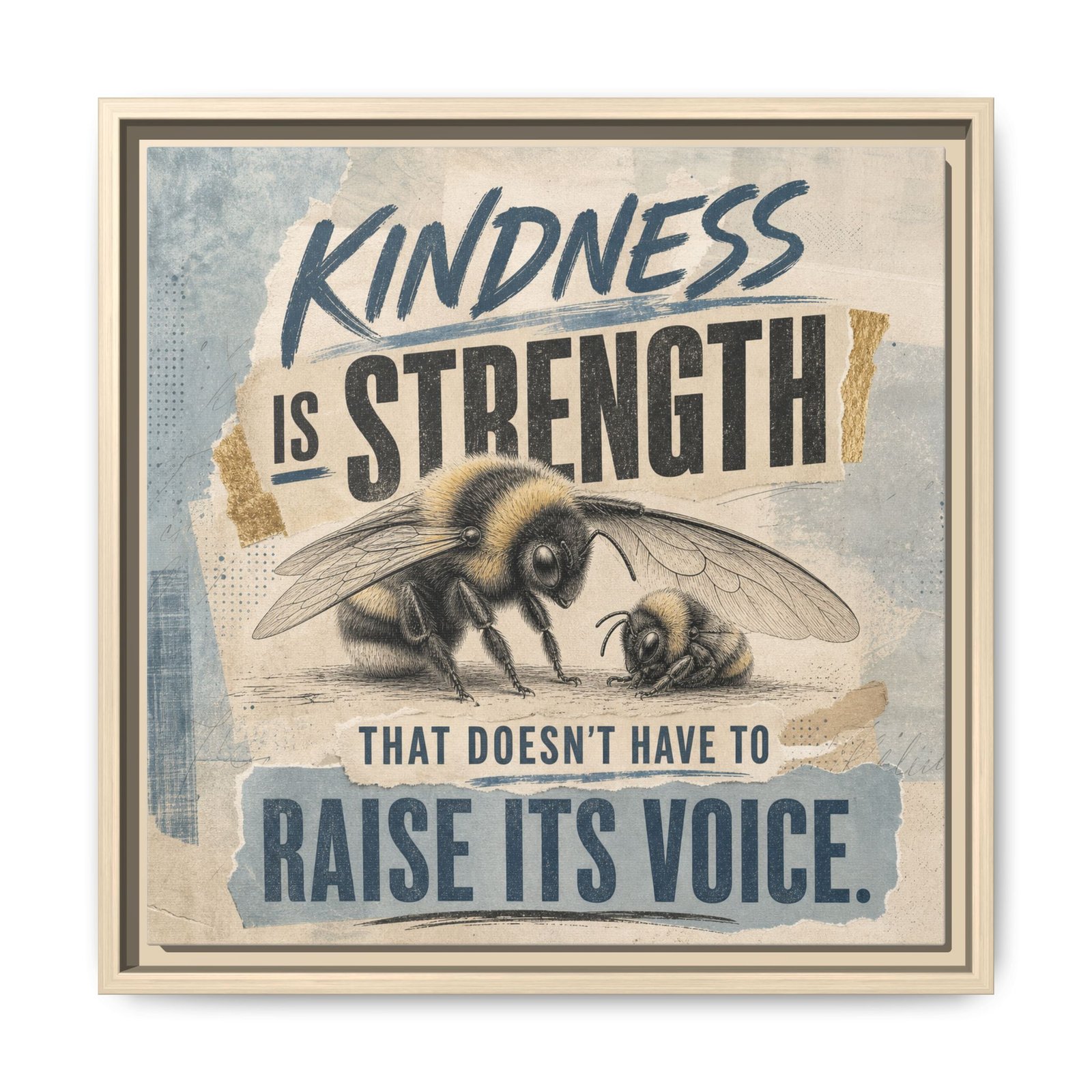 Words Within: Kindness – Framed Matte Canvas