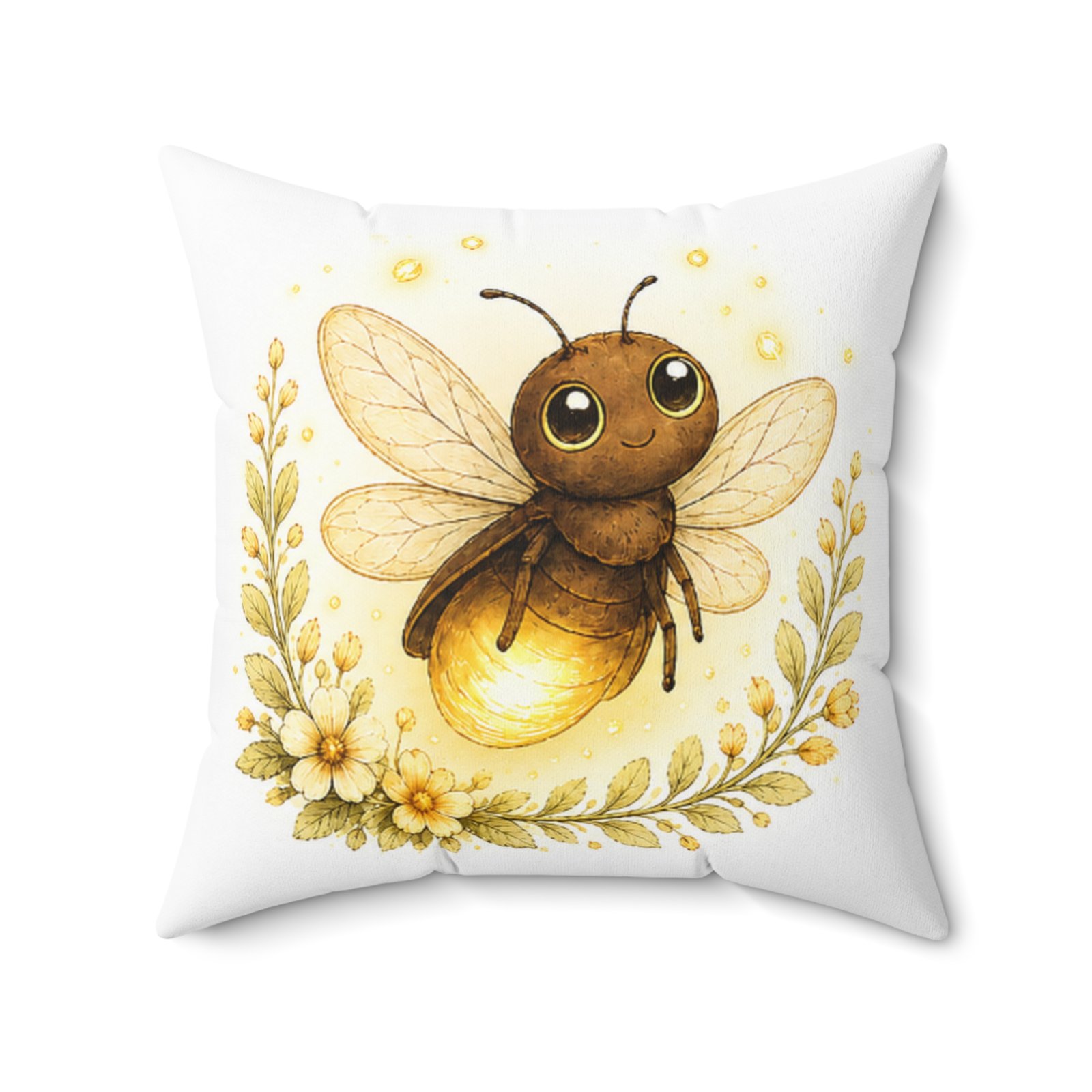 Nature’s Wisdom: Firefly – Square Pillow - Image 10