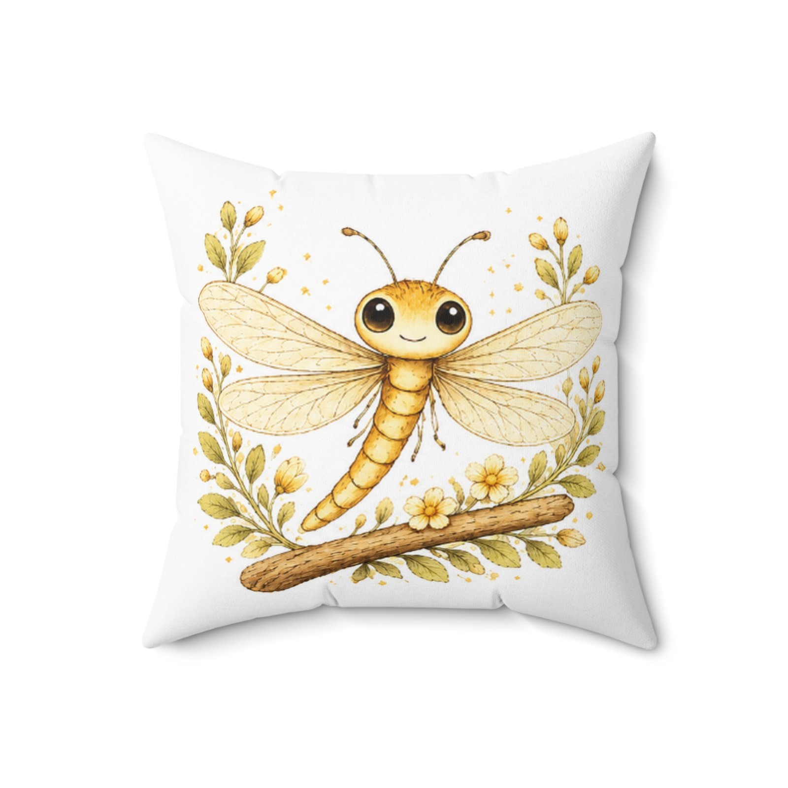 Nature’s Wisdom: Dragonfly – Square Pillow - Image 7