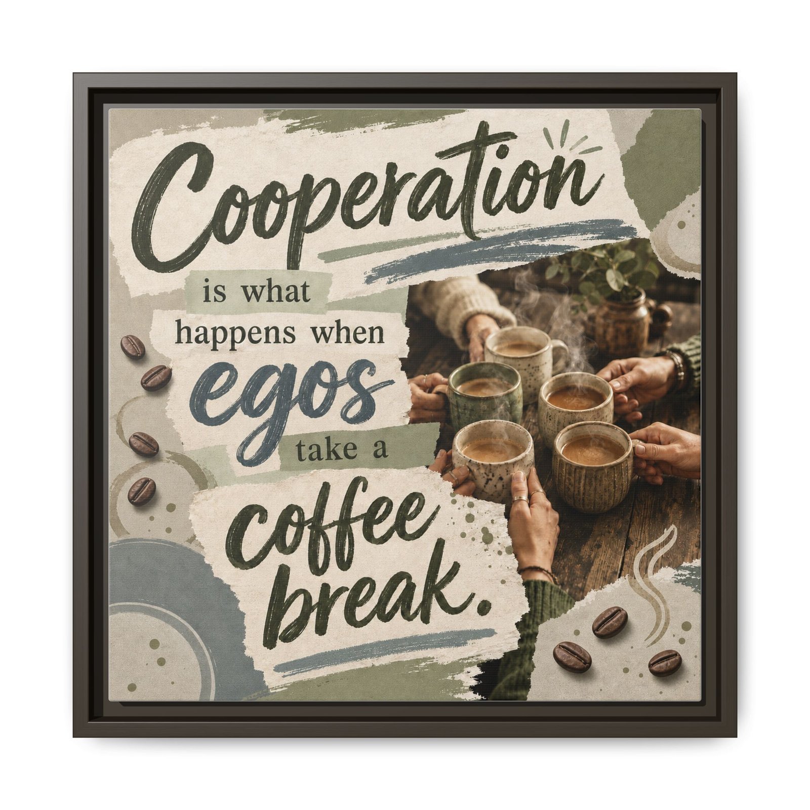 Words Within: Cooperation – Framed Matte Canvas - Image 3