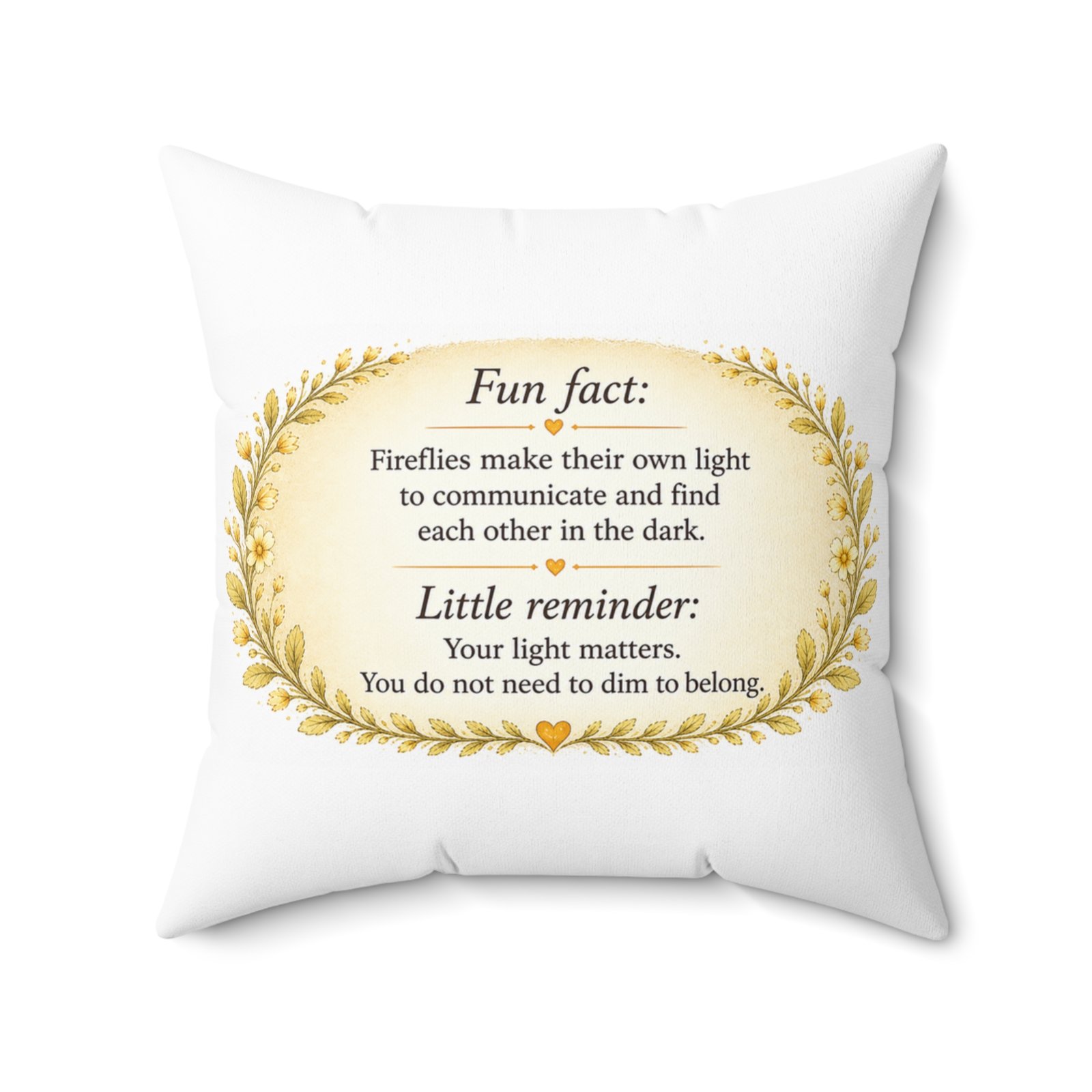 Nature’s Wisdom: Firefly – Square Pillow - Image 11