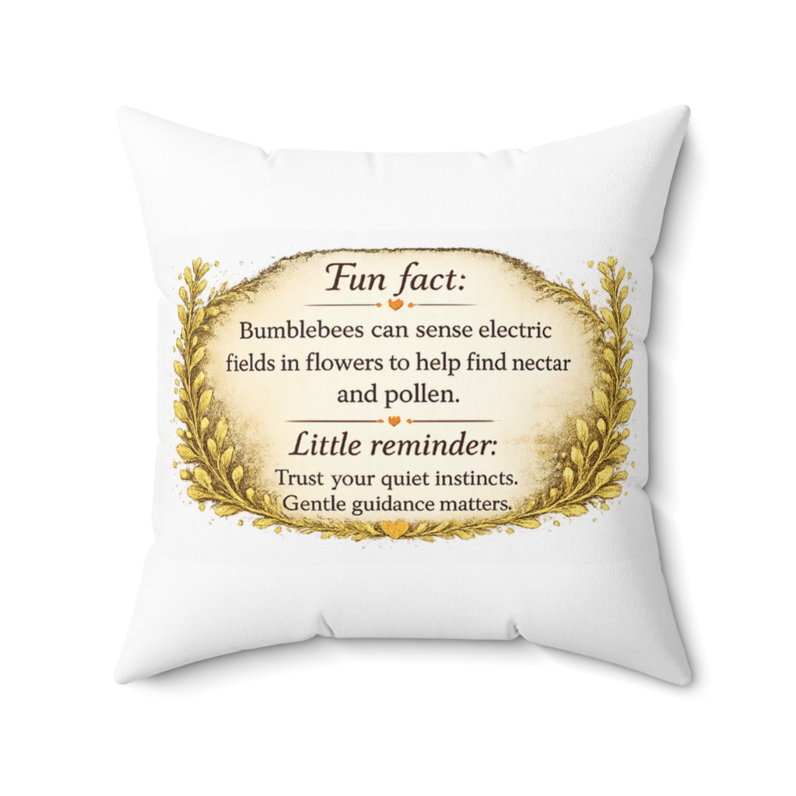 Nature’s Wisdom: Bumblebee – Square Pillow - Image 11
