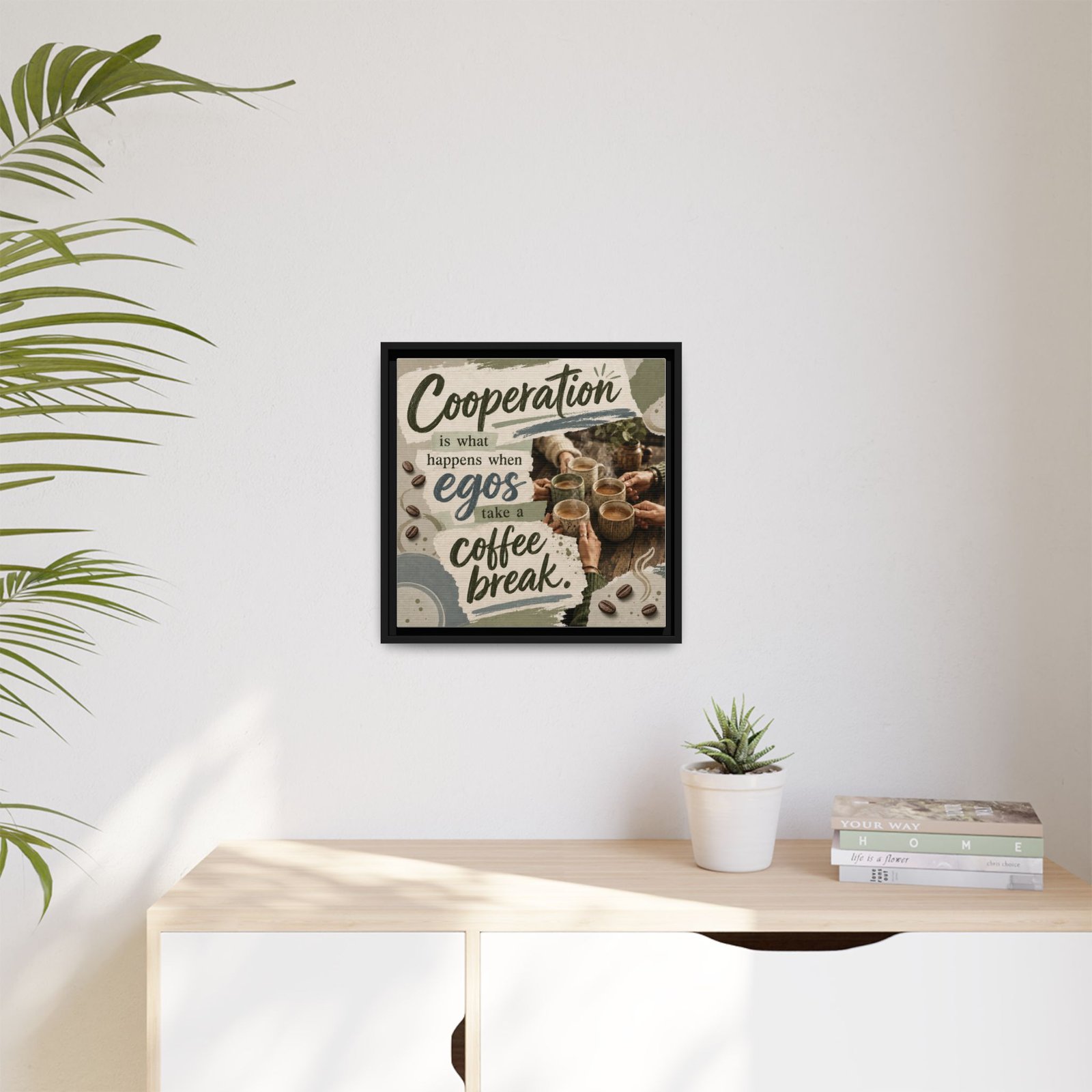 Words Within: Cooperation – Framed Matte Canvas - Image 6