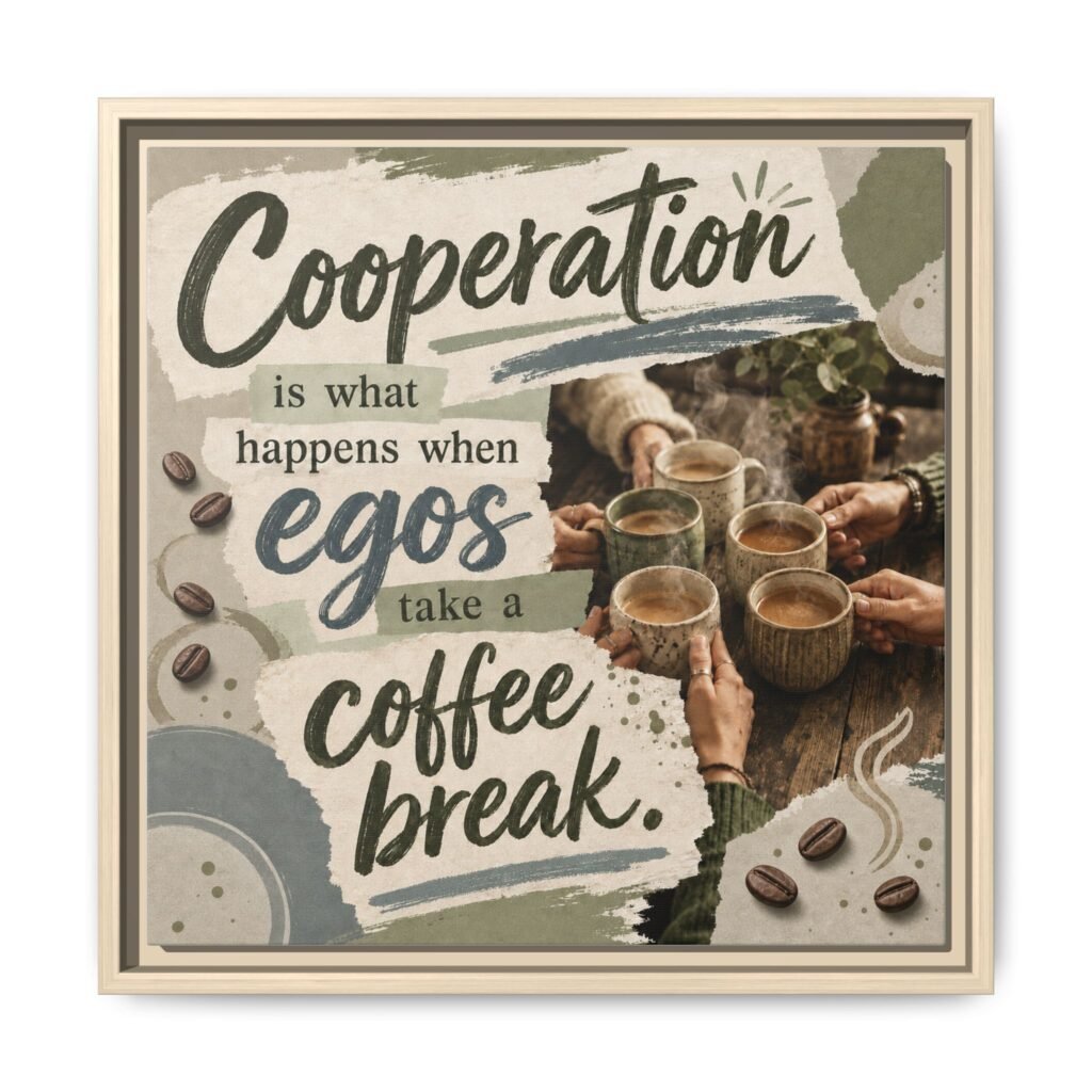 Words Within: Cooperation – Framed Matte Canvas