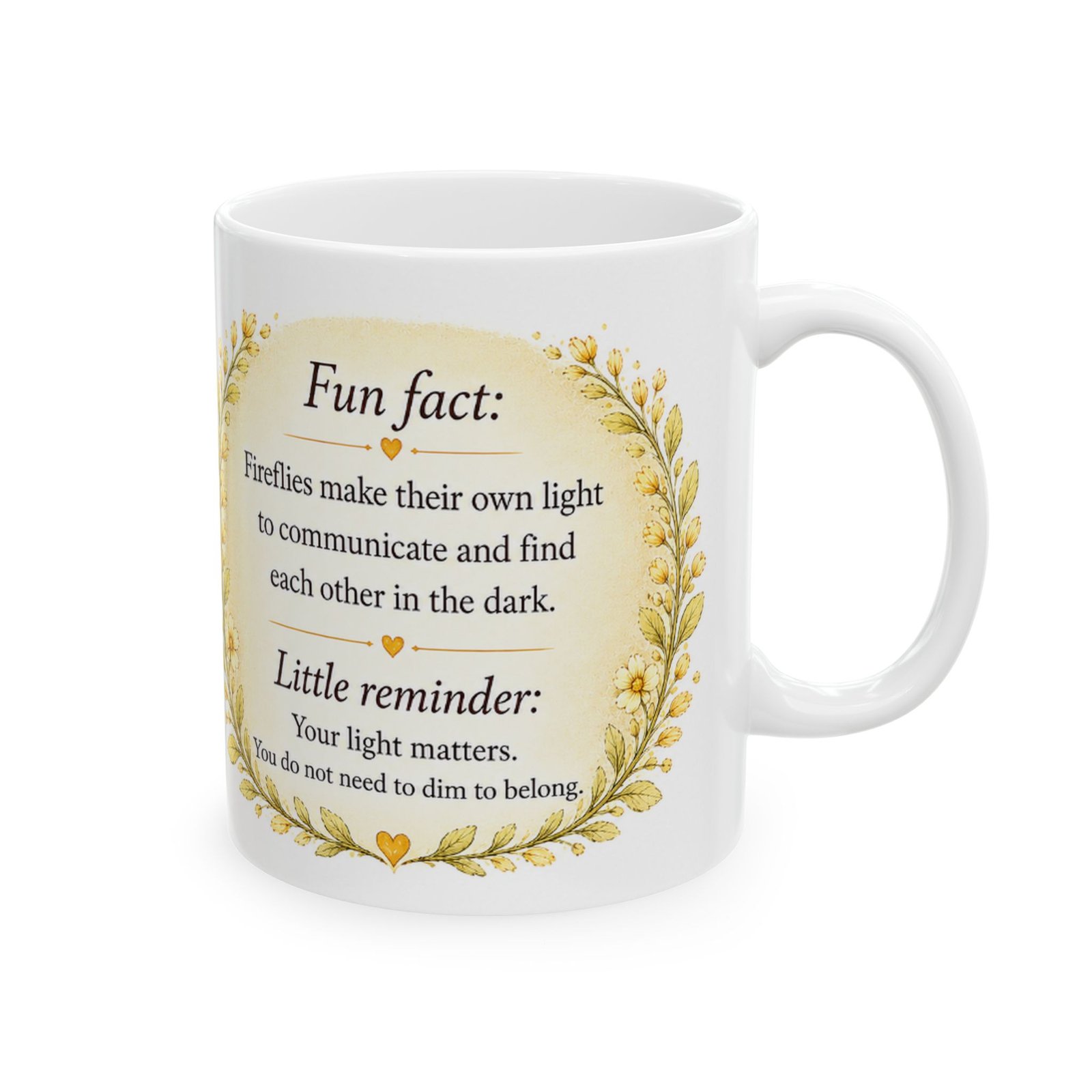 Bee Humble Within Firefly Fun Fact Mug - Image 4