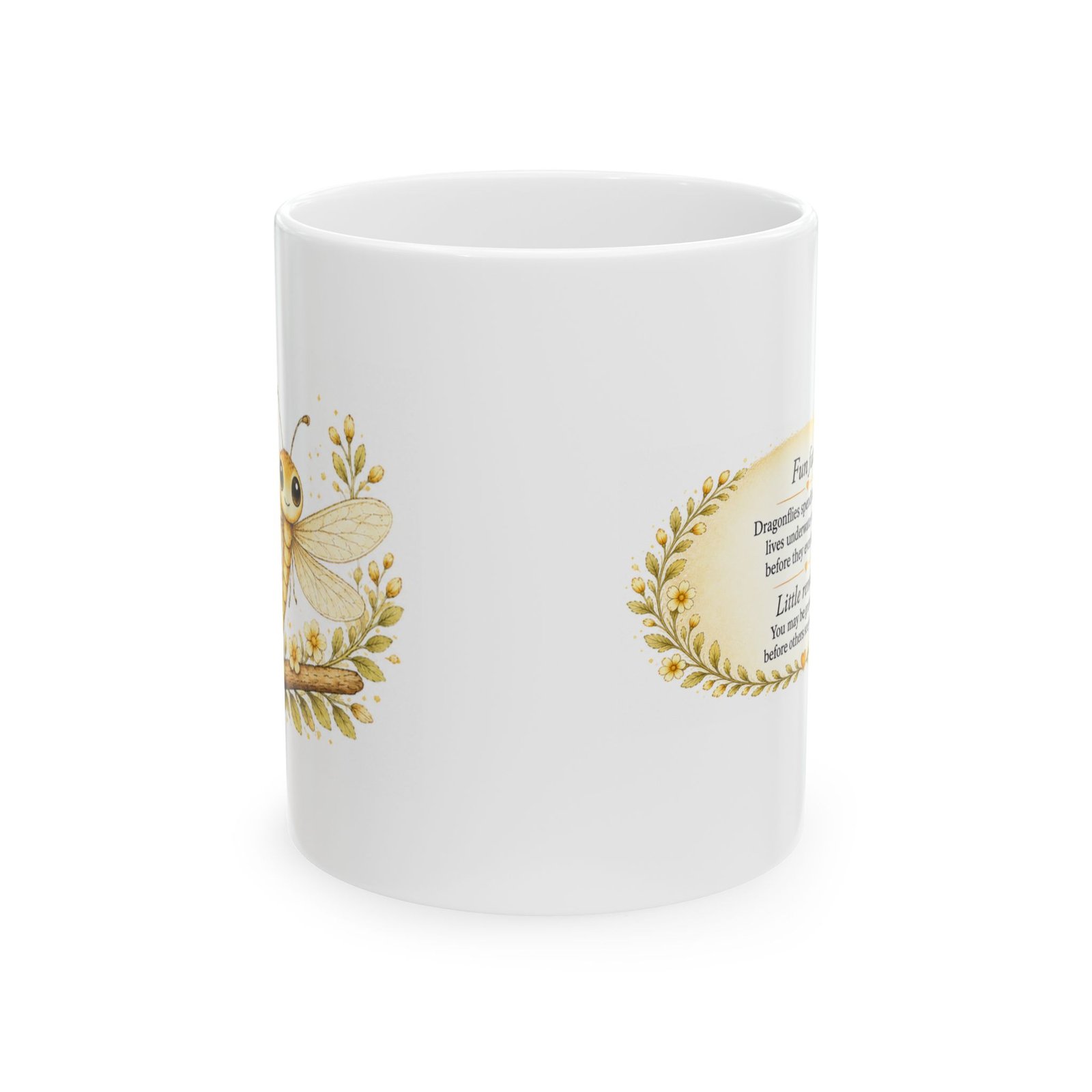 Nature’s Wisdom: Dragonfly – Ceramic Mug - Image 2