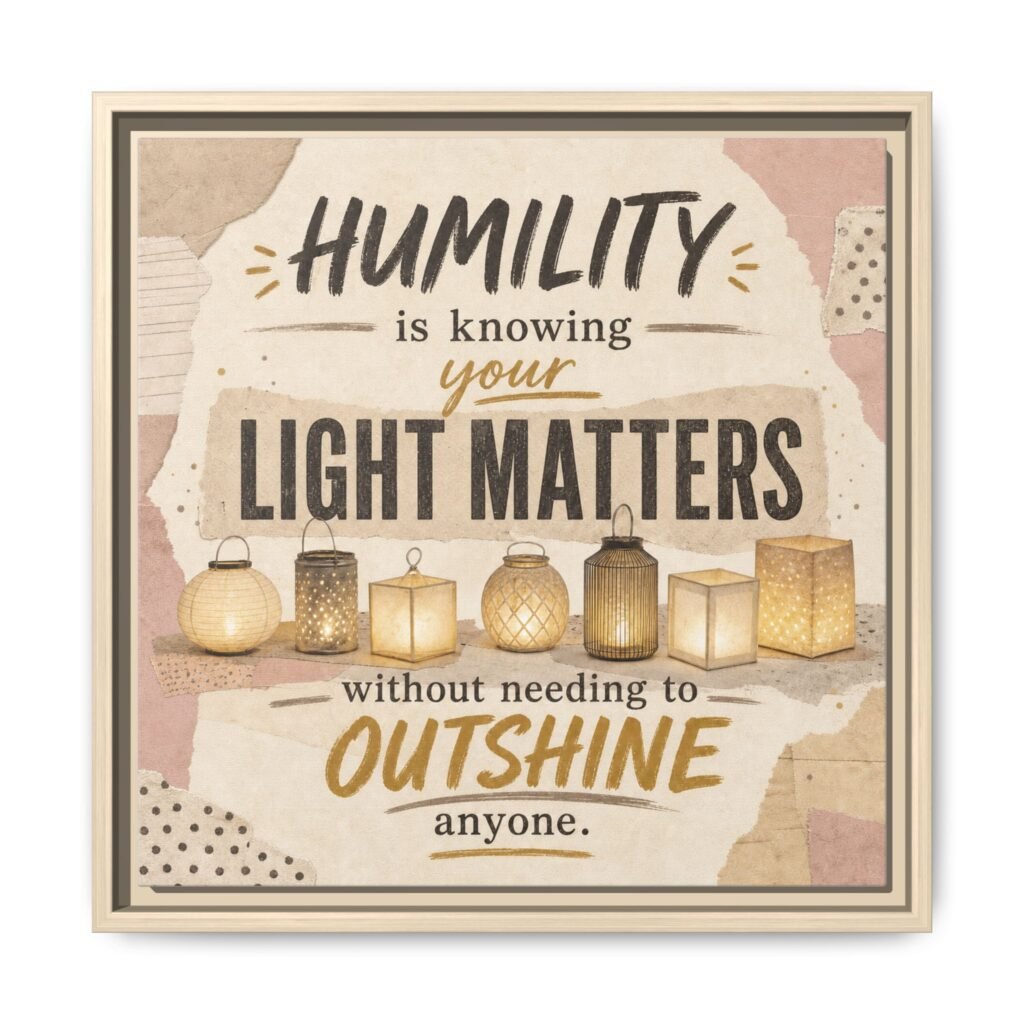 Words Within: Humility – Framed Matte Canvas