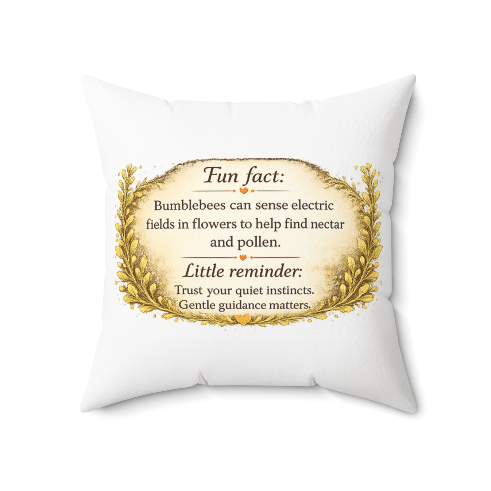 Nature’s Wisdom: Bumblebee – Square Pillow - Image 14