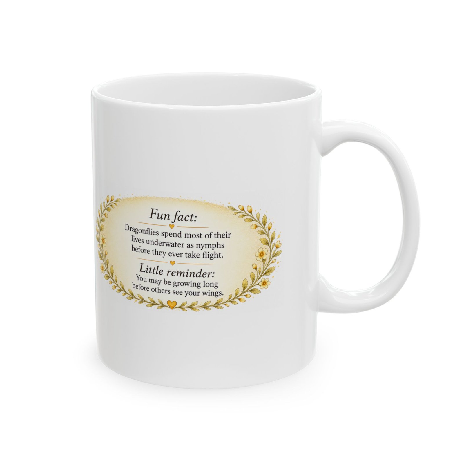 Nature’s Wisdom: Dragonfly – Ceramic Mug - Image 4