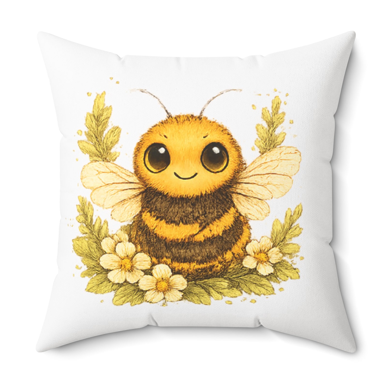 Nature’s Wisdom: Bumblebee – Square Pillow - Image 19