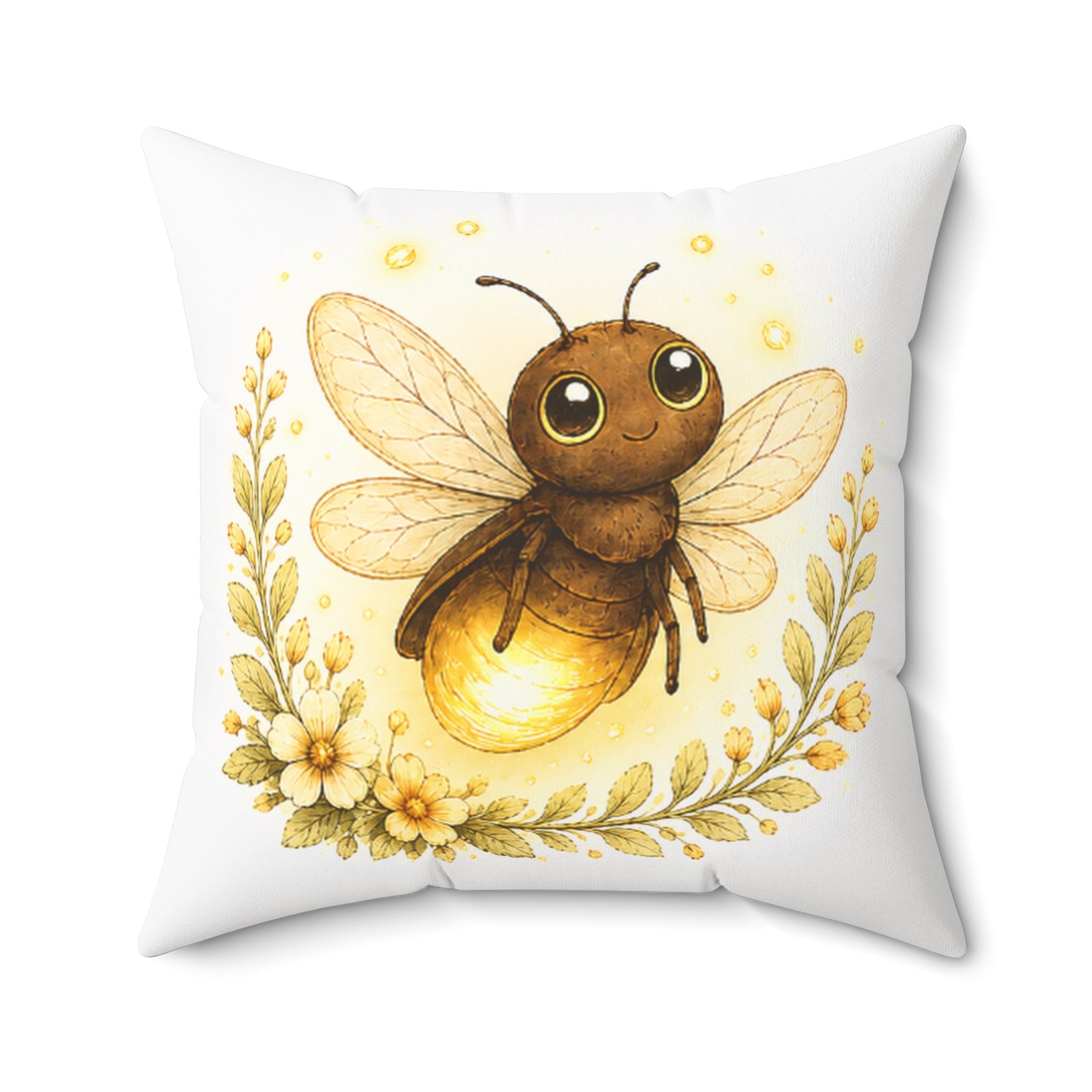 Nature’s Wisdom: Firefly – Square Pillow - Image 16
