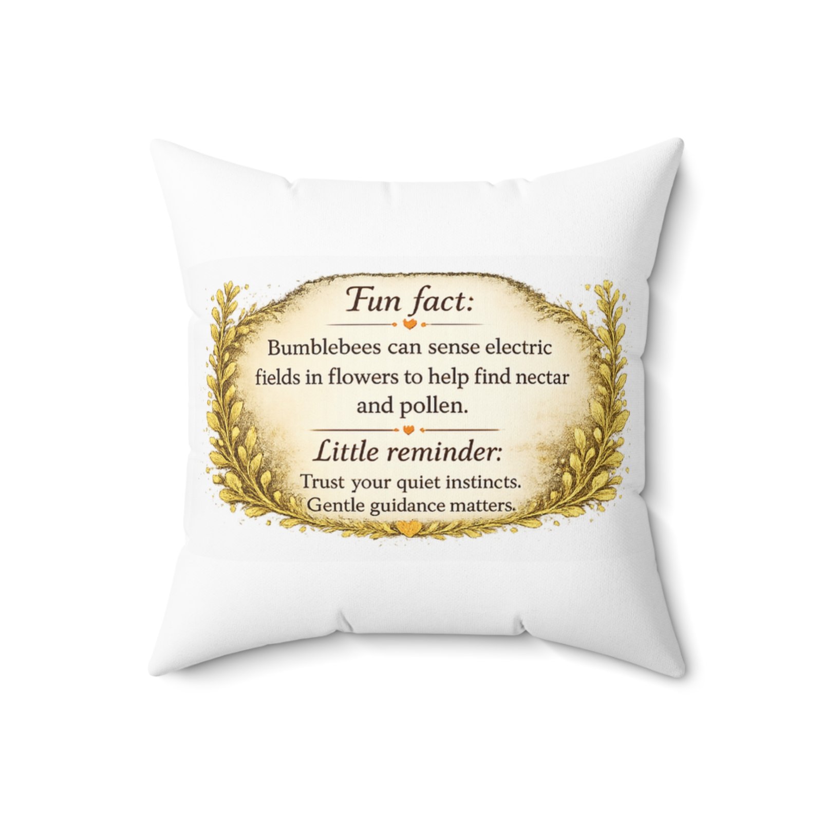 Nature’s Wisdom: Bumblebee – Square Pillow - Image 8