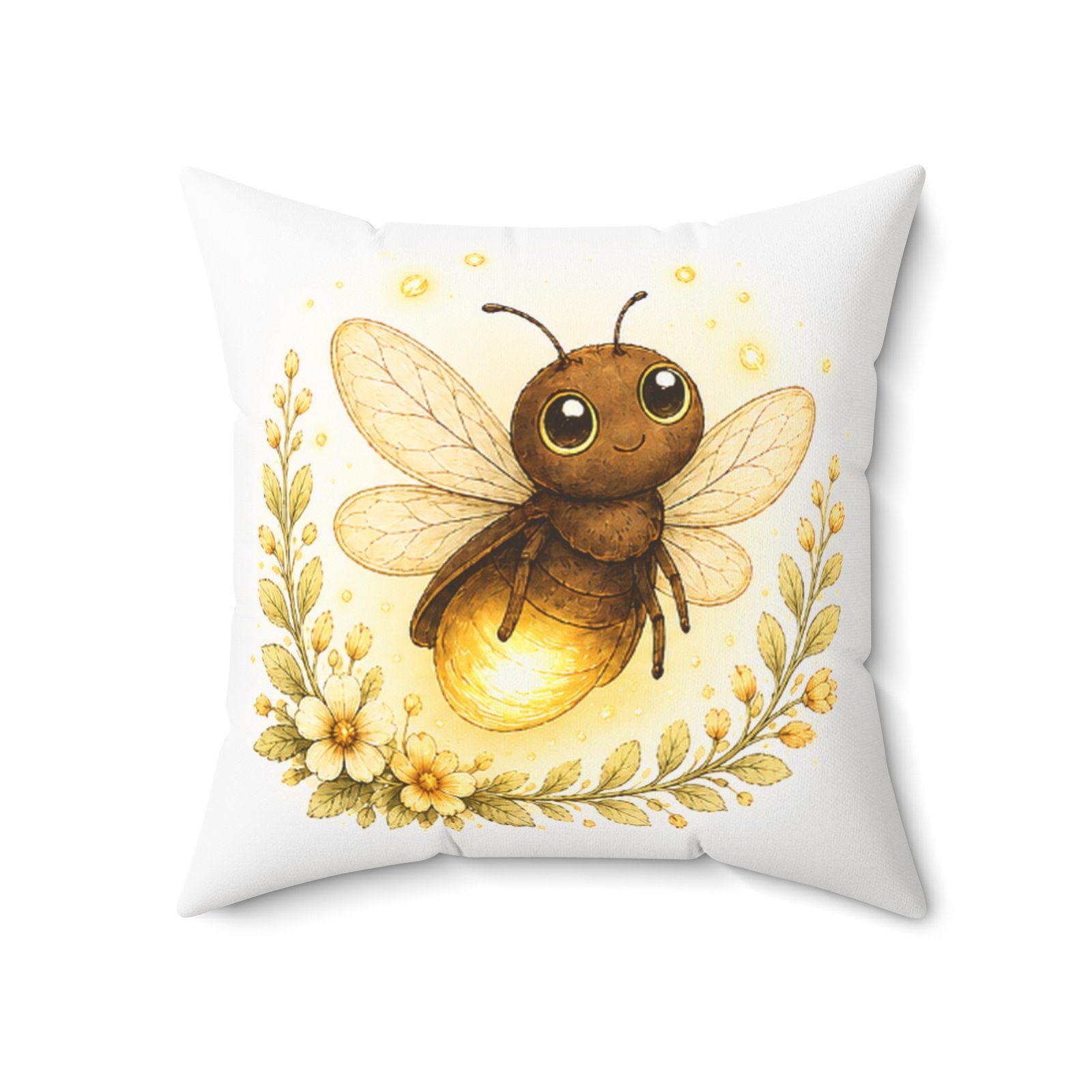 Nature’s Wisdom: Firefly – Square Pillow - Image 13