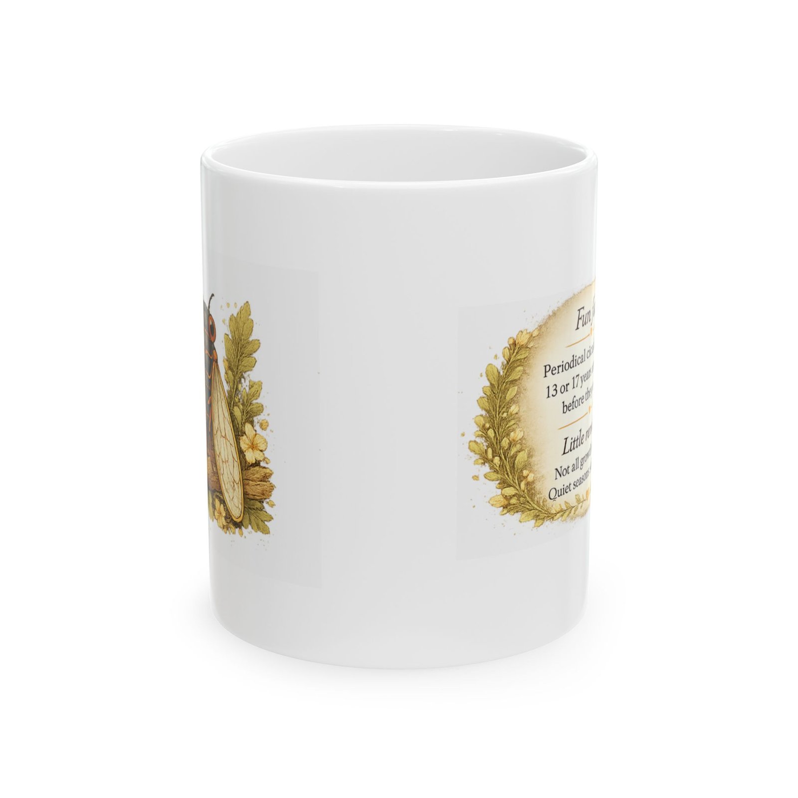 Nature’s Wisdom: Periodical Cicada – Ceramic Mug - Image 2