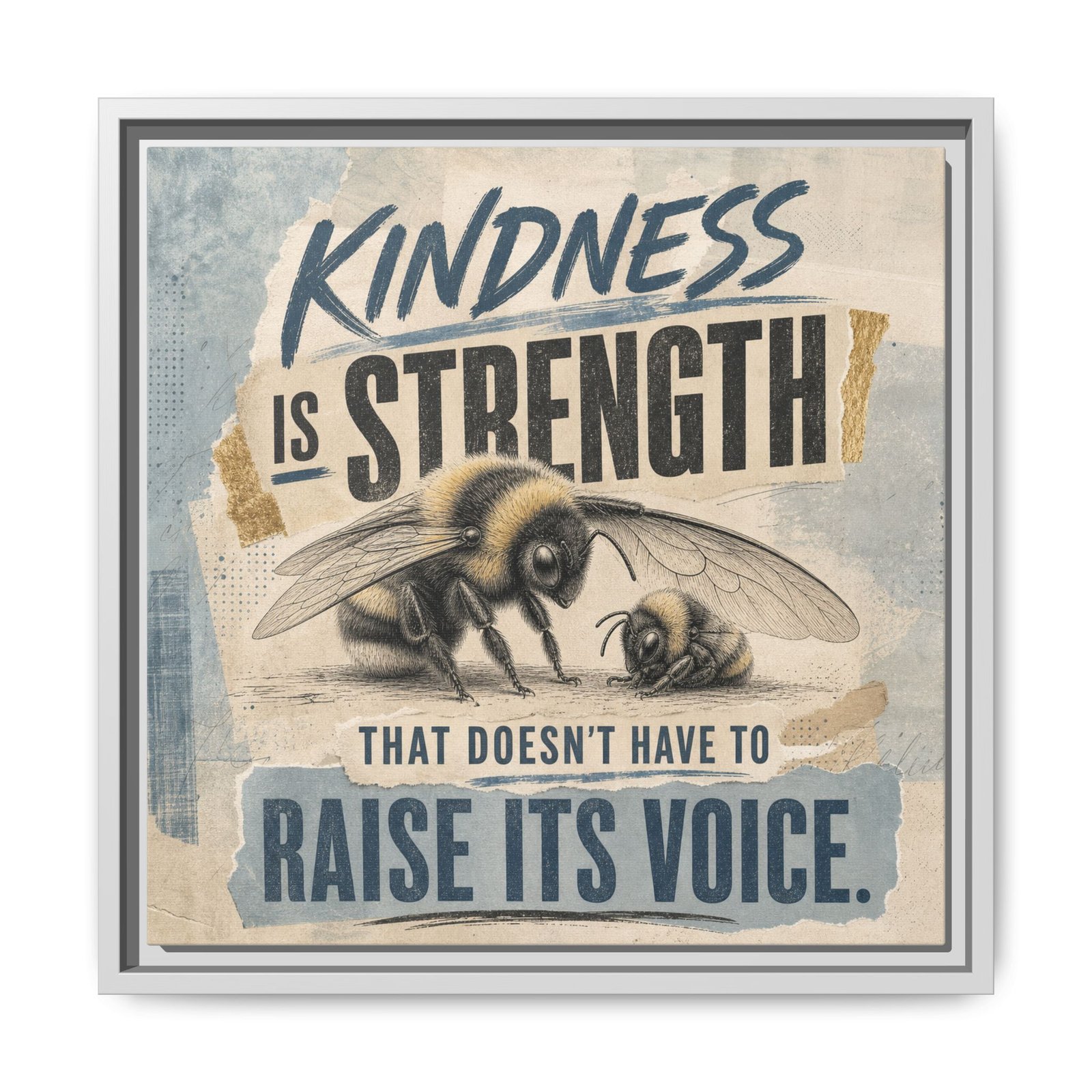 Words Within: Kindness – Framed Matte Canvas - Image 4