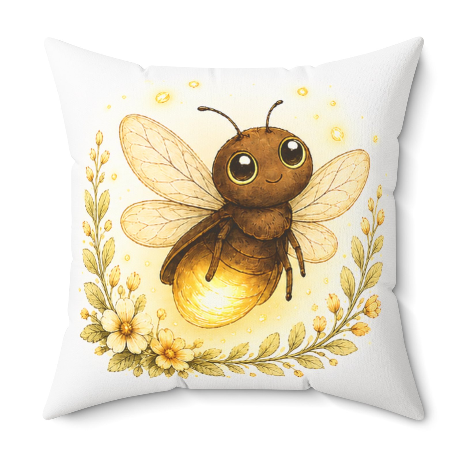 Nature’s Wisdom: Firefly – Square Pillow - Image 19