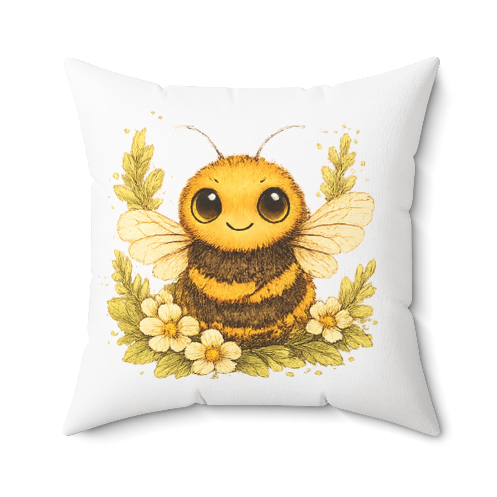 Nature’s Wisdom: Bumblebee – Square Pillow - Image 16