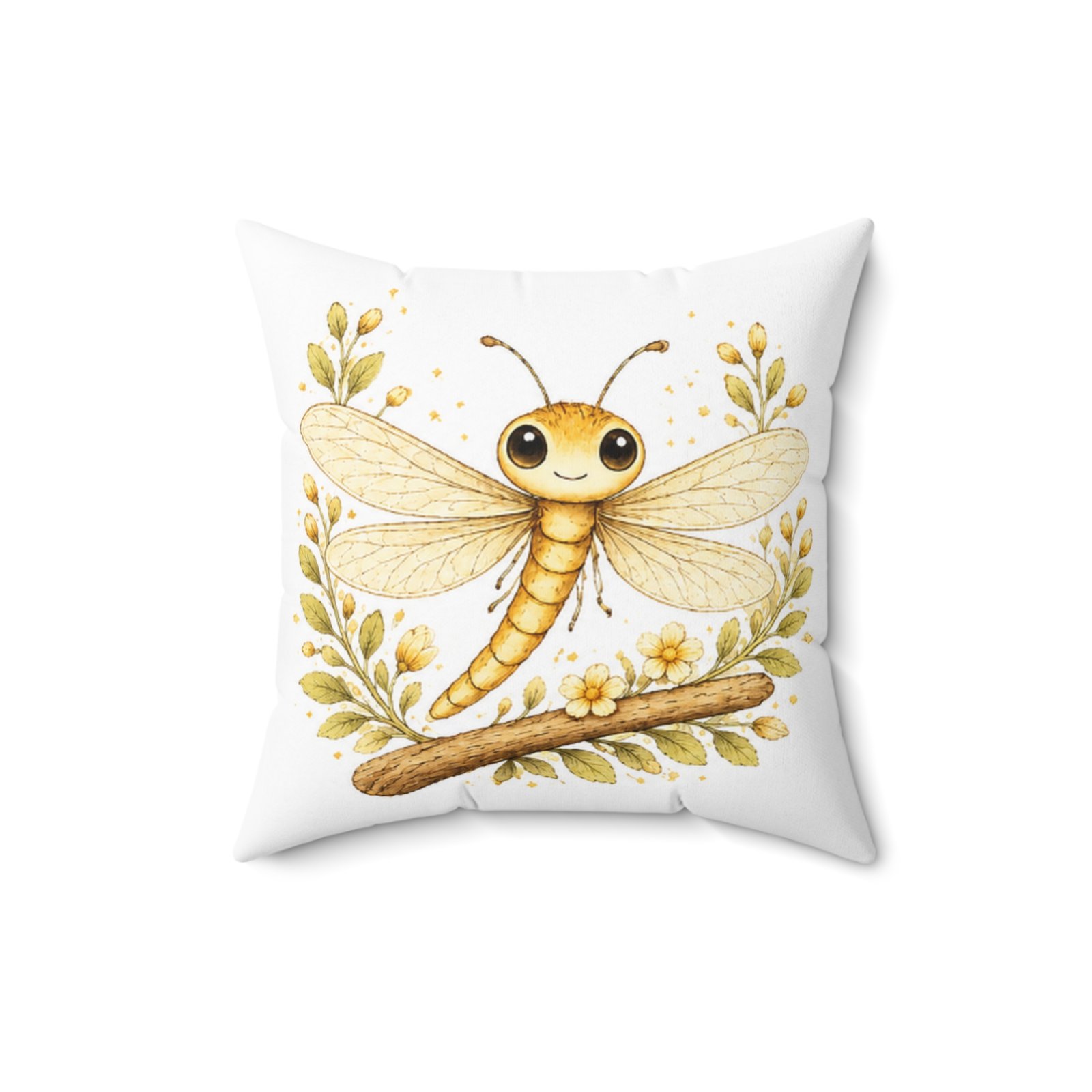 Nature’s Wisdom: Dragonfly – Square Pillow - Image 4