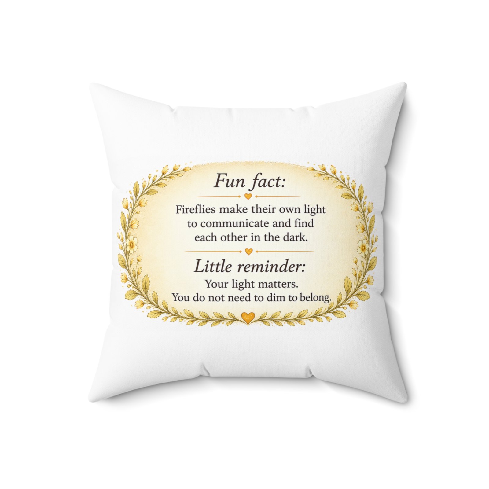 Nature’s Wisdom: Firefly – Square Pillow - Image 8