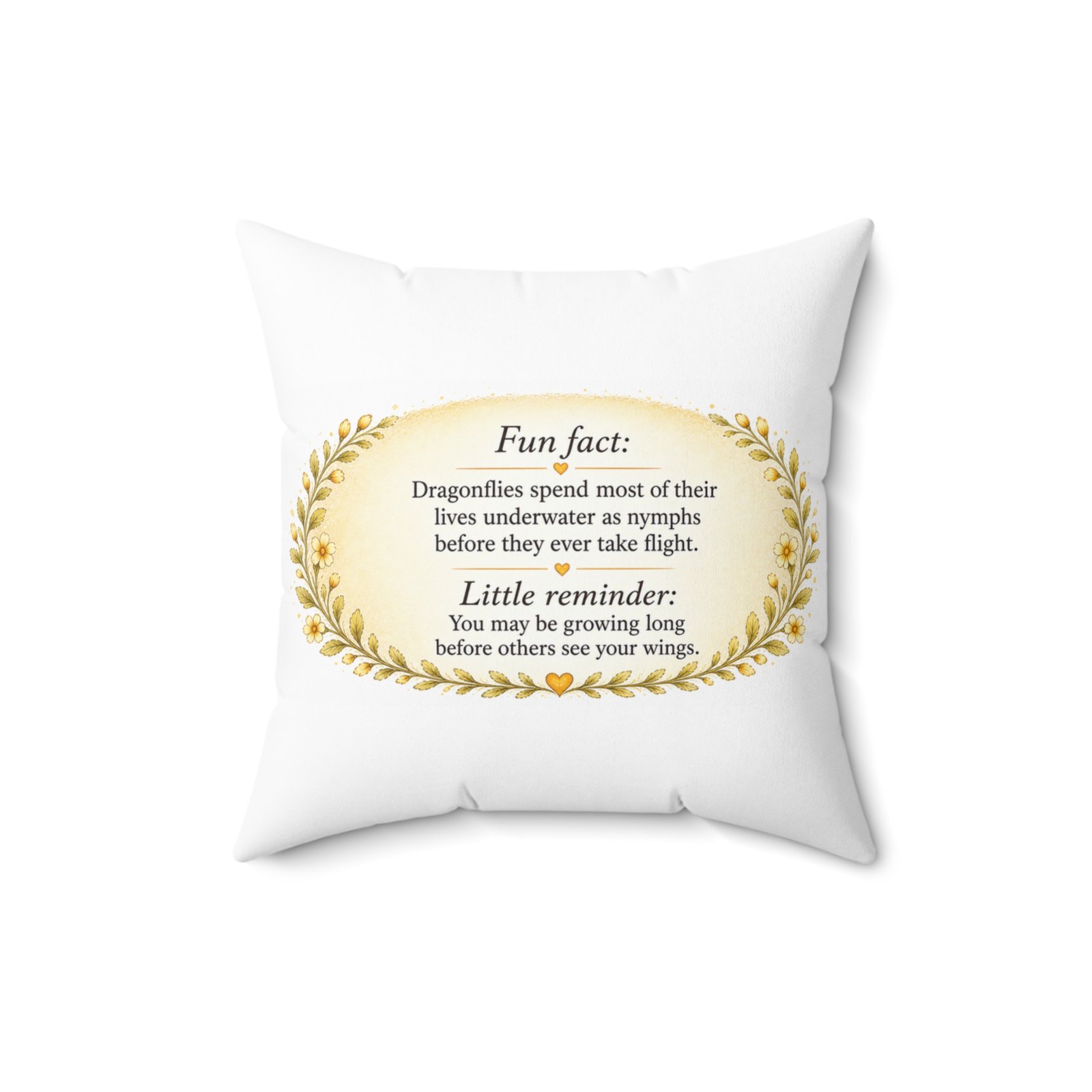 Nature’s Wisdom: Dragonfly – Square Pillow - Image 5