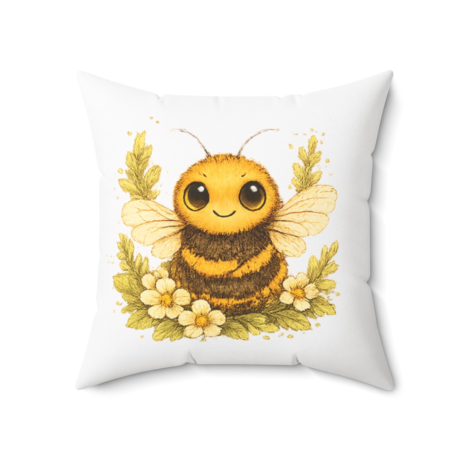 Nature’s Wisdom: Bumblebee – Square Pillow - Image 13