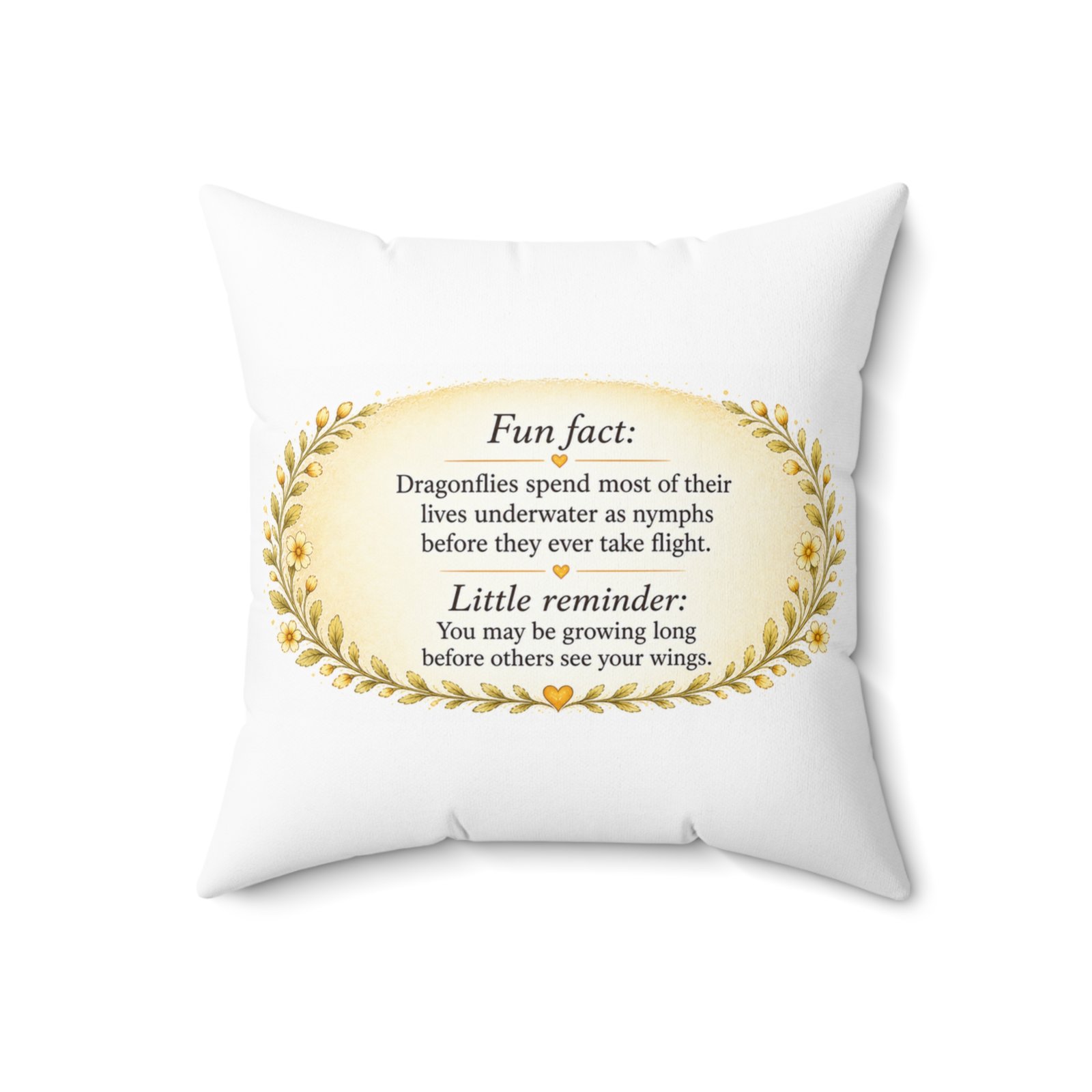 Nature’s Wisdom: Dragonfly – Square Pillow - Image 8