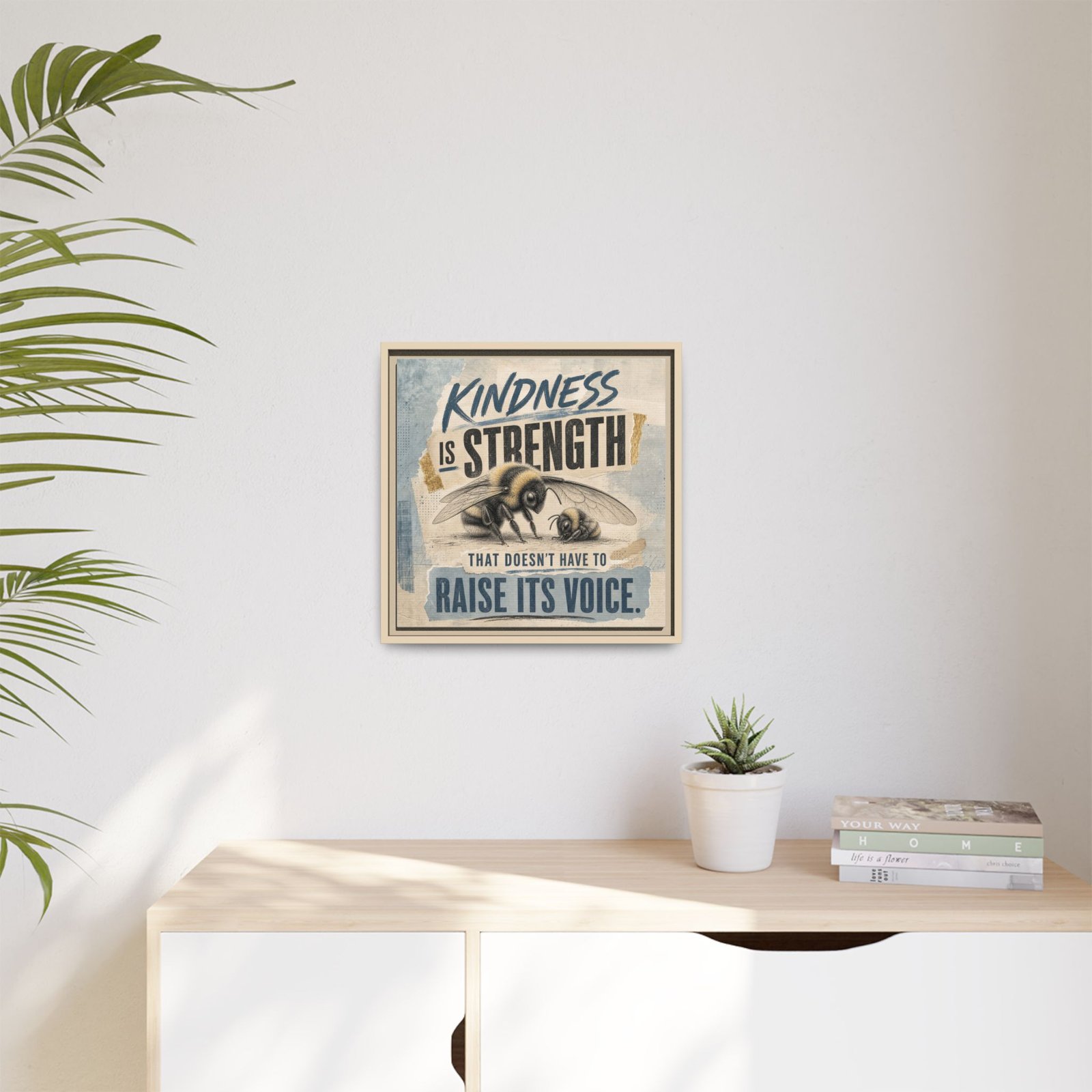 Words Within: Kindness – Framed Matte Canvas - Image 2