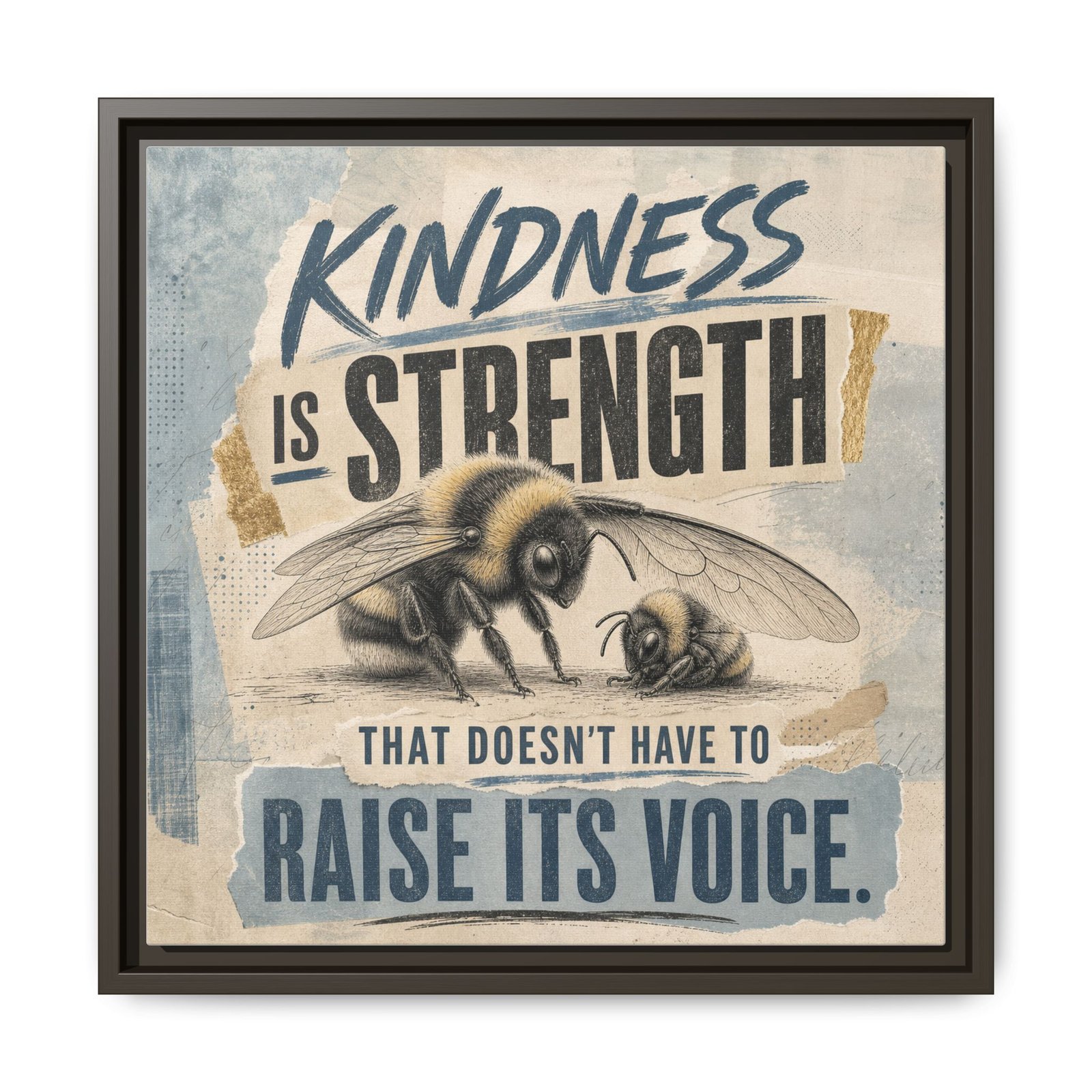 Words Within: Kindness – Framed Matte Canvas - Image 3
