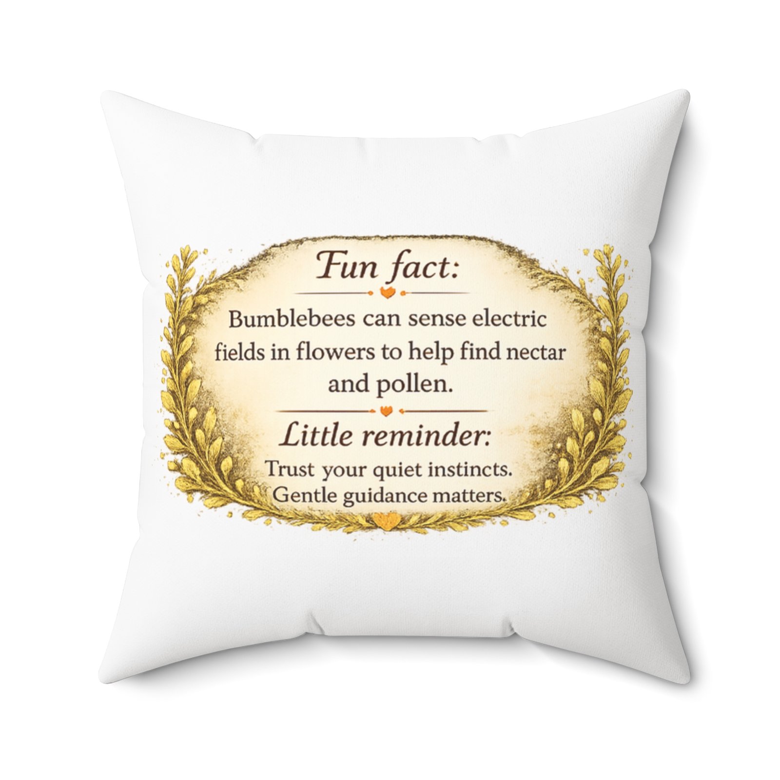 Nature’s Wisdom: Bumblebee – Square Pillow - Image 17