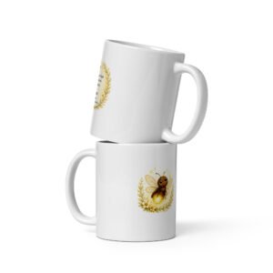 White glossy mug